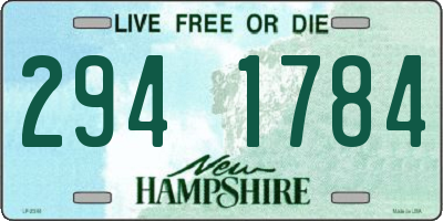 NH license plate 2941784