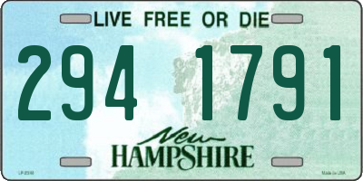 NH license plate 2941791