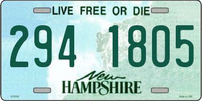 NH license plate 2941805