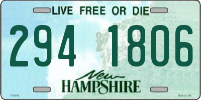 NH license plate 2941806