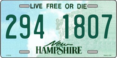 NH license plate 2941807