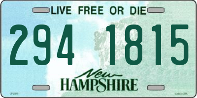NH license plate 2941815