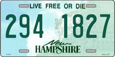 NH license plate 2941827