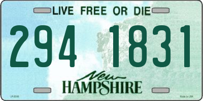 NH license plate 2941831