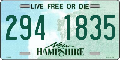 NH license plate 2941835