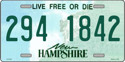 NH license plate 2941842