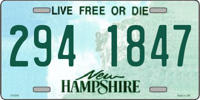 NH license plate 2941847