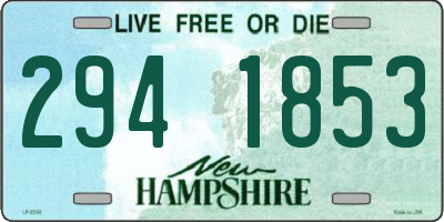 NH license plate 2941853