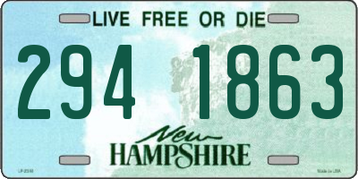 NH license plate 2941863