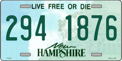 NH license plate 2941876