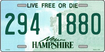 NH license plate 2941880