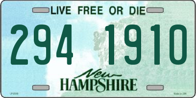 NH license plate 2941910