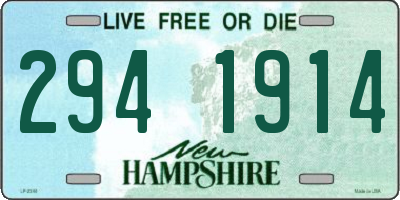 NH license plate 2941914