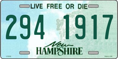 NH license plate 2941917