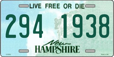 NH license plate 2941938