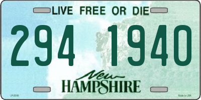 NH license plate 2941940