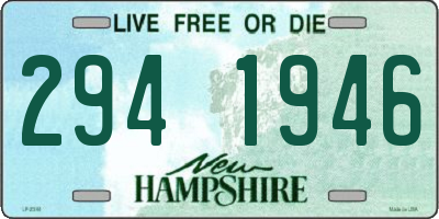 NH license plate 2941946