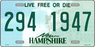 NH license plate 2941947