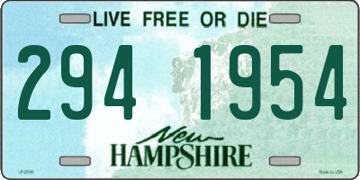 NH license plate 2941954