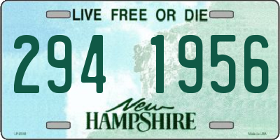 NH license plate 2941956