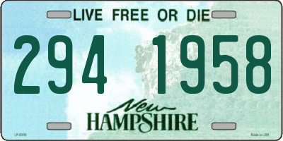 NH license plate 2941958