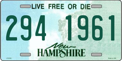 NH license plate 2941961