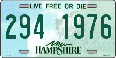 NH license plate 2941976