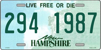 NH license plate 2941987