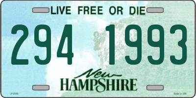 NH license plate 2941993