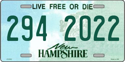 NH license plate 2942022