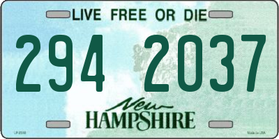 NH license plate 2942037