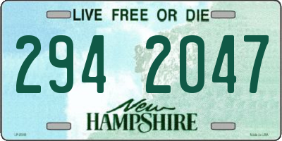 NH license plate 2942047