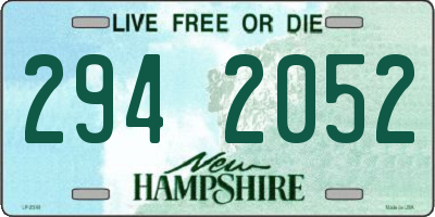 NH license plate 2942052
