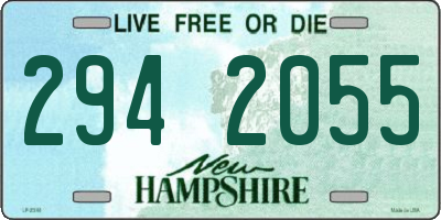 NH license plate 2942055