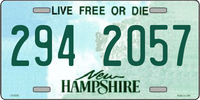 NH license plate 2942057
