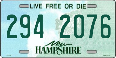 NH license plate 2942076