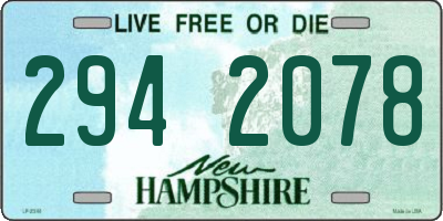 NH license plate 2942078