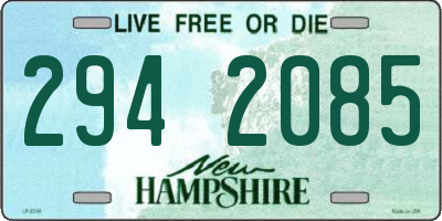 NH license plate 2942085
