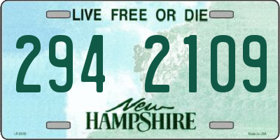 NH license plate 2942109