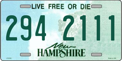NH license plate 2942111