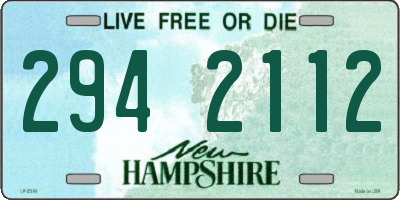 NH license plate 2942112