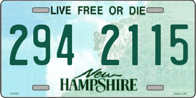 NH license plate 2942115