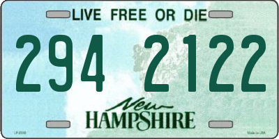 NH license plate 2942122