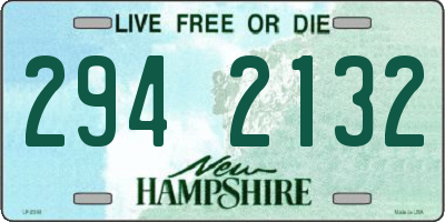 NH license plate 2942132