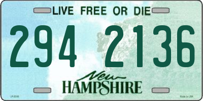 NH license plate 2942136