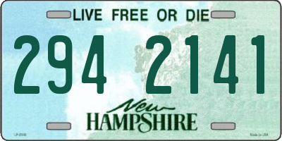 NH license plate 2942141