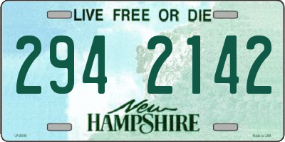 NH license plate 2942142