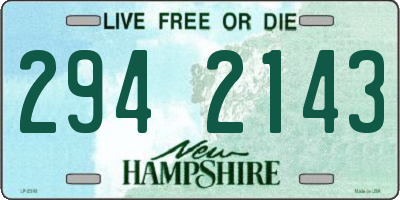 NH license plate 2942143