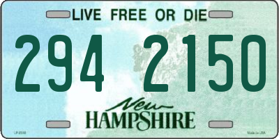 NH license plate 2942150