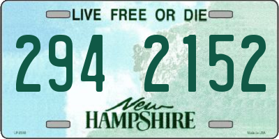 NH license plate 2942152